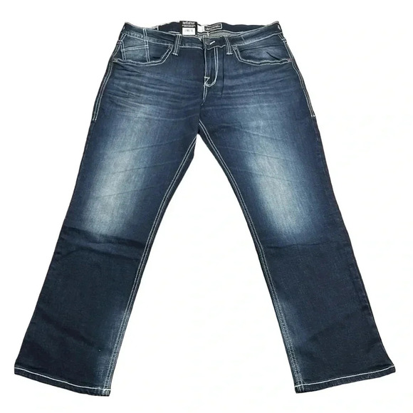 ROCK & REPUBLIC men jeans,NWT 36x30 slim straight,blue,manufactured fading - Picture 7 of 10